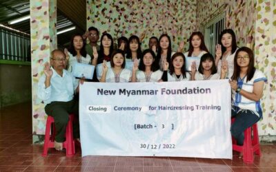 ဆံပင်ညှပ် အမျိုးသား/သမီး သင်တန်းဆက်လက်ရပ်တည်နိုင်ရေးအတွက် အလှူခံခြင်း