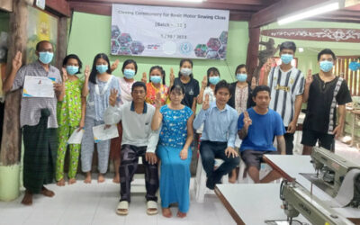 အခမဲ့အခြေခံမော်တာ စက်ချုပ်သင်တန်းအပတ်စဉ် (၃၂) သင်တန်း ဆင်းပွဲ