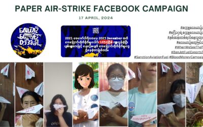 Paper Airstrike Online Campaign Against Military Junta Aerial Aggression (April 17, 2024)