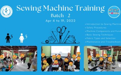 Sewing Machine Training Batch 2 (April 4 to April 19, 2022)
