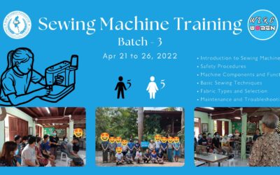 Sewing Machine Training Batch 3 (April 21 to April 26, 2022)