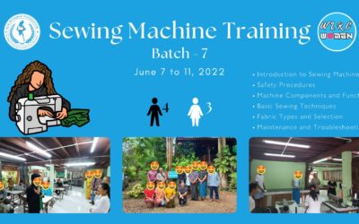 Sewing Machine Training Batch 7 (June 7 to June 11, 2022)
