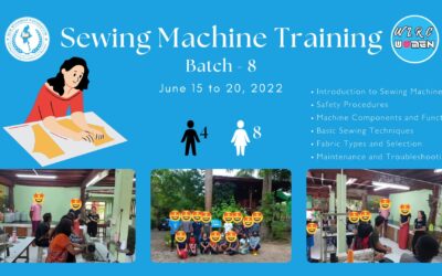 Sewing Machine Training Batch 8 (June 15 to June 20, 2022)