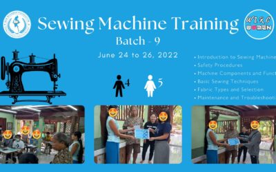 Sewing Machine Training Batch 9 (June 24 to June 28, 2022)