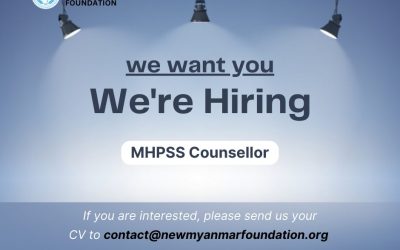 နယူးမြန်မာဖောင်ဒေးရှင်း (𝗡𝗲𝘄 𝗠𝘆𝗮𝗻𝗺𝗮𝗿 𝗙𝗼𝘂𝗻𝗱𝗮𝘁𝗶𝗼𝗻) ၏ စိတ်ခံစားမှုနှင့် လူမှုဘဝဝန်းကျင်ကျန်းမာပျော်ရွှင်ခြင်း အပြန်အလှန်လွှမ်းမှုပိုင်ဆိုင်ရာ လုပ်ငန်းအစီအစဉ် (𝗠𝗛𝗣𝗦𝗦 𝗣𝗿𝗼𝗴𝗿𝗮𝗺) အတွက် အကြံပေးသူ (𝗖𝗼𝘂𝗻𝘀𝗲𝗹𝗼𝗿) ခေါ်ယူခြင်း